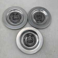 LOT of 3 Vtg Pewtarex York PA Masonic York County Shrine Club Pewter Coasters picture
