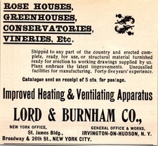 Lord & Burnham Co. New York NY 1902 Ad 4AK8-M33 picture