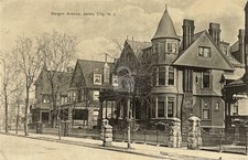 c1907 Bergen Ave Jersey City Victorian Edwardian Homes RPPC Photo Postcard COPY picture