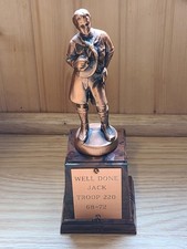 Vintage Boy Scouts Trophy 1968-72 A.C. Rehberger Chicago Cast Metal 7