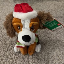 Gemmy Animated Puppy Christmas Flaps Ears Sings Barks Cute TESTED WORKING NWT picture