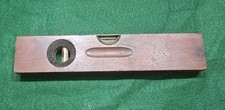 Vintage Stanley No. 104 12” Wood Level Brass Plates Rule & Level Cherry picture