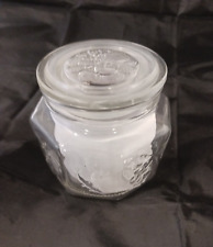 Embossed VMC Glass Preserve Jar Octagon Shape 0.5L France Lid Fruit Collectable picture