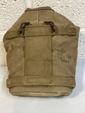 1943 WW2 US Army Canteen Cover Web Mounted Cavalry Airborne Canvas M1910 Vtg picture