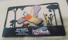 Advertising Calendar Topper, Maynard's Aerial Spraying, Castana, Iowa, Vintage picture