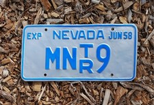 1958 NEVADA LICENSE PLATE - MINERAL COUNTY TRAILER #9 picture
