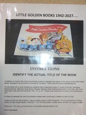 LITTLE GOLDEN BOOKS: 1942-2027 Listing of ALL TITLES - 11 SLEEVE PROTECTED PAGES picture
