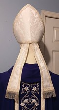 Beautiful Damask Bishop's Mitre Vestment picture