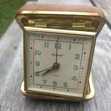 Vintage 1960s Ingraham Luminous Travel Alarm Clock Very Clean Working Condition picture
