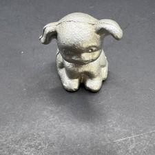 Vintage Hines Pup Cast Aluminum Advertising Figure Paperweight Incised Letters picture