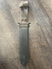 US Navy WW2 Mk. 2 Fighting Knife Gray Plastic Scabbard Vtg USN Sheath Rare picture