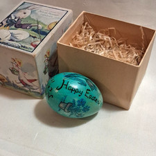 Vintage 1958 Hand Blown Real Egg Hand-Painted Easter picture