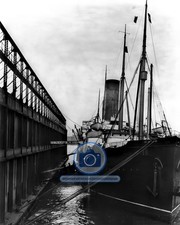 SS CARPATHIA RESCUE SHIP AT DOCK AFTER RMS TITANIC DISASTER TRAGEDY 8X10 PHOTO picture