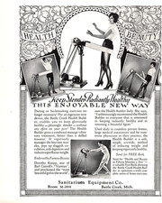 Kellogg Sanitarium Battle Creek Exercise Machine Dorothy Knapp 1927 Mag Print Ad picture