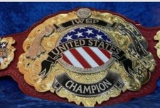 IWGP United States Heavyweight Wrestling Championship Belt Dual Metal Plated picture