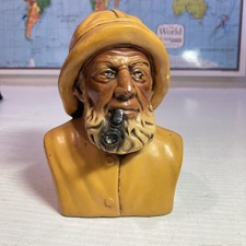 Vintage Orzeck Terrestone Sea Captain Sailor with Pipe Yellow 5.5