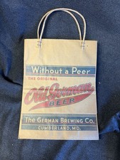 Vintage Old German Beer Brewing Co Cumberland MD Without a Peer Brown Paper Bag picture
