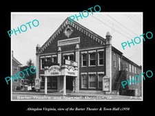 OLD LARGE HISTORIC PHOTO OF ABINGDON VIRGINIA THE BARTER THEATER & HALL c1950 picture