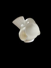 Vintage Lalique Crystal Frosted Glass Sparrow Figurine Paperweight - Signed picture