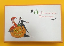 Vintage / Antique 1912 Halloween Greetings Postcard • S. Bergman Litho Co. picture
