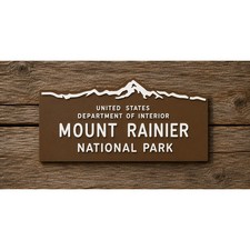 Mount Rainier National Park Entrance Sign Mt Rainier Washington Mountain Forest picture