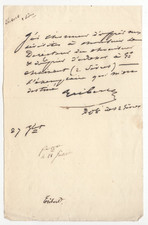 Louis Pierre d'Hubert (1780-1848) Signed Letter / Autographed French Politician picture