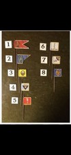 12x 28mm TYW Renaissance Imperial Catholic Bavarian Inf & Cav Flags On Flagpoles picture