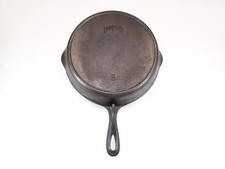 Vintage Puritan No. 8 Cast Iron Skillet 8D Restored Sits Flat Smooth USA picture