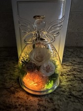 Angel Rose preserved flower glass figurine picture
