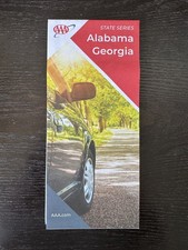 AAA Road Map-The Map of Alabama and Georgia-State Series-2022 incl Major Cities picture