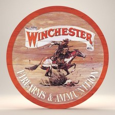 Winchester Express Round Embossed Metal Wall Sign picture