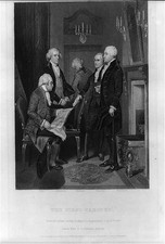Photo:Philadelphia PA George Washington First Cabinet 1789 Engraving 1874 picture