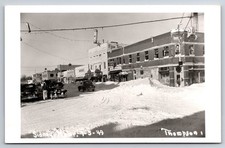 Sidney Nebraska Main Street Fox Theatre Snow Blizzard 1949 Real Photo RPPC picture