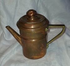 Vintage Teapot Copper with Brass Handle Jenzo Italy 300ml Full Capacity picture