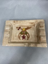 Vintage Shriners International Masonic Society Ashtray Ceramic Trinket Dish picture