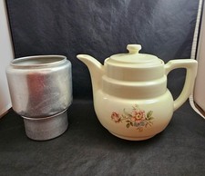 Vintage Drip O Lator Coffee Pot Floral Ceramic Enterprise Aluminum Co Complete picture