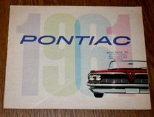 Original Vintage 1961 Ford Pontiac Full-Line Sales Brochure Dealer Catalog 16-pp picture