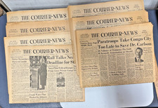 1964 Seven OLD Newspapers remembering JFK, Pres. Johnson & Vietnam Conflict picture