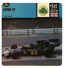 Lotus 72 - Racing Competition Edito Service Auto Rally Card picture