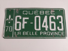 Vintage 1970 Quebec License Plate La Belle Province #6F-0463 picture