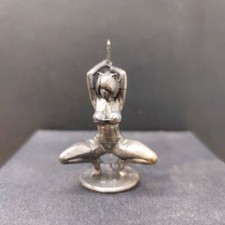 Pure Copper Black Old Mechanical Cat Woman Bikini Beauty Handicraft Ornaments picture