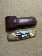 Schrade Knife Old Timer Uncle Henry LB8 With Original Sheath Rare find picture
