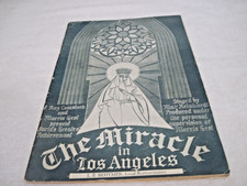 Antique 1927 Theatre Program The Miracle in Shrine Auditorium Los Angeles Ca Ads picture