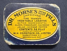 Small Vintage Dr. Morse's Indian Root Pills Slide Tin  picture