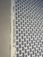 Schumacher Adeline Porcelain Fabric 180580 Blue White Floral 104”x59” 2.89 Yds picture
