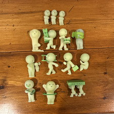 Smiski Glow in the Dark Mini Figurines Lot of 15 pc Green Plastic picture