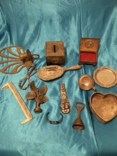 Vintage Junk drawer lot Brass Silver plate Mixed Lot picture