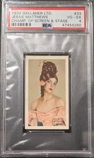 1934 Gallaher Ltd. Champions of Screen & Stage #33 - Jessie Matthews - PSA 4 picture