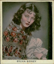 1930s Haus Bergmann Film Stars #137 SYLVIA SIDNEY Tobacco Cigarette Movie Card picture
