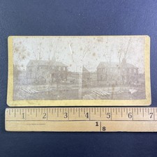 Newark Ontario at Fort George Canada Stereoview c1860s Village Scene People picture